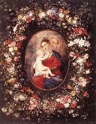 RUBENS, Pieter Pauwel The Virgin and Child in a Garland of Flower Spain oil painting artist